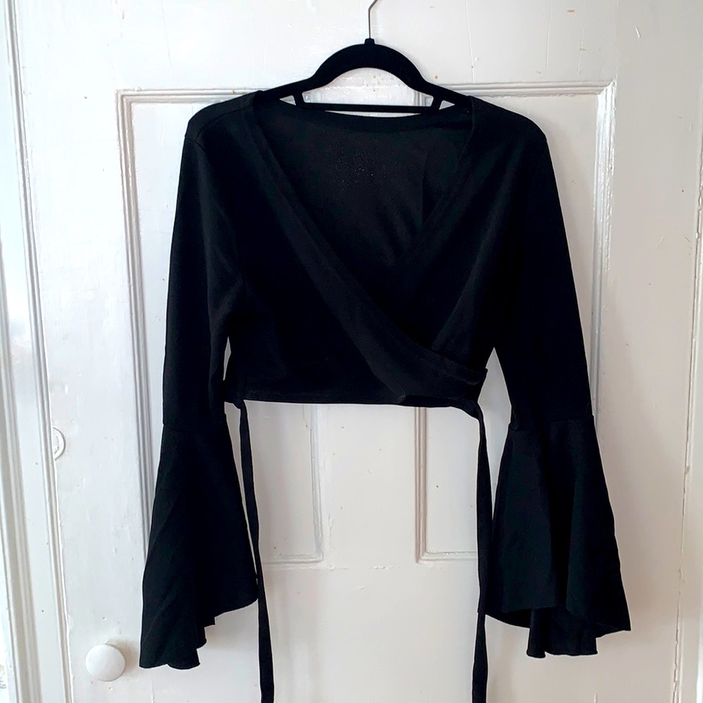 Bell Sleeve Wrap Top